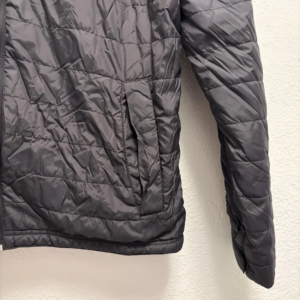 Carhartt Puffer Coat Jacket Mens Size Medium black embroidered hops & grain logo